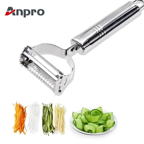 Anpro Stainless Steel Peeler Grater Multi-function Fruit Peeler Vegetable Fruit Peel Shredder Slicer Grater Kitchen Accessories