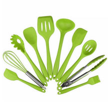 Load image into Gallery viewer, 10 Pcs Kitchenware Silicone Heat Resistant Kitchen Cooking Utensils Non-Stick Baking Tool Cooking Tool Sets