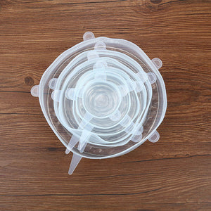 Kitchen Accessories Gadgets Silicone Food Lid 6pcs/set Stretch