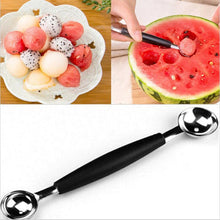 Load image into Gallery viewer, Stalinless Steel Double-end Melon Baller Scoop Fruit Spoon Ice Cream