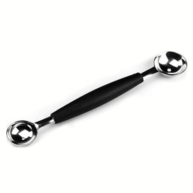 Stalinless Steel Double-end Melon Baller Scoop Fruit Spoon Ice Cream